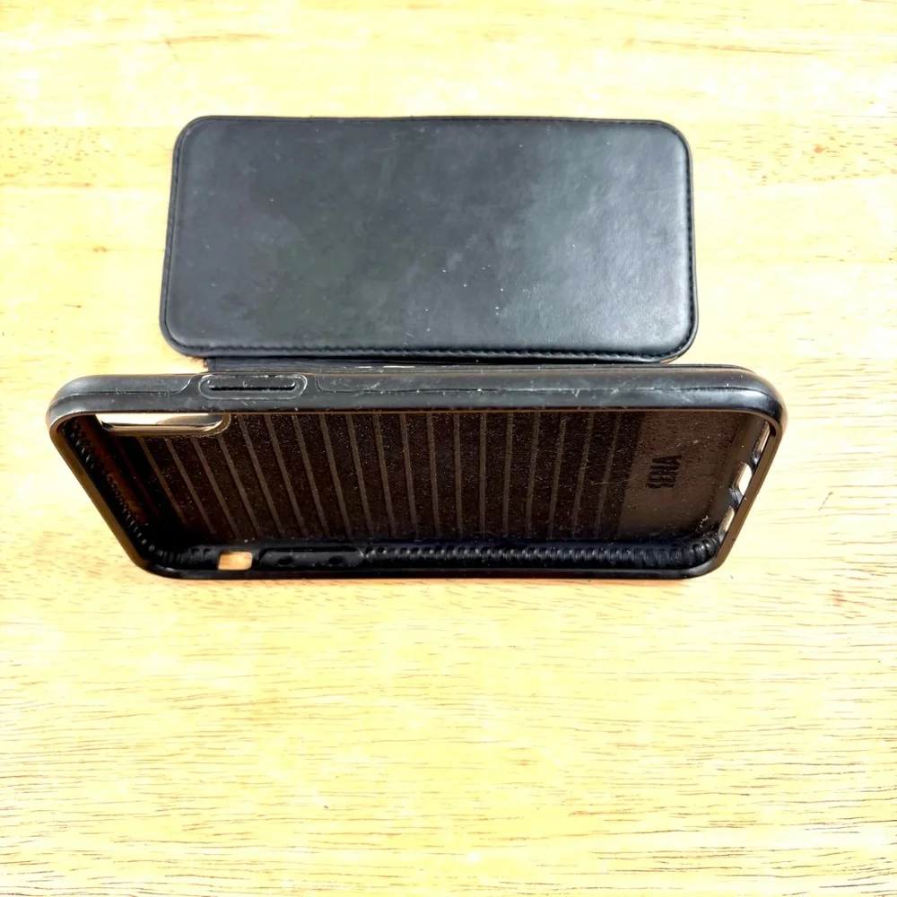 iPhone X, XS Sena black genuine leather wallet folio case